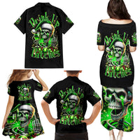 Christmas Skull Family Matching Puletasi Dress and Hawaiian Shirt Drink Up Bitches - Wonder Print Shop