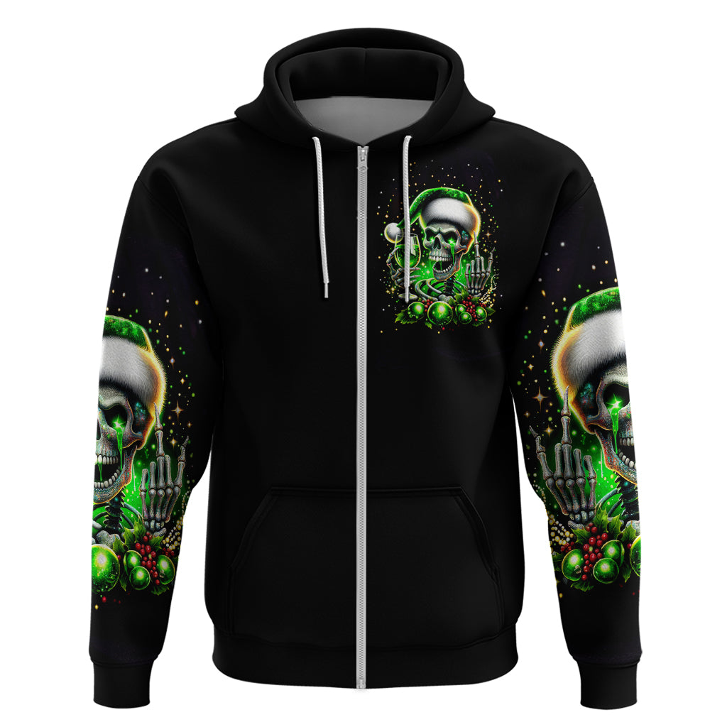 Christmas Skull Hoodie Drink Up Bitches - Wonder Print Shop