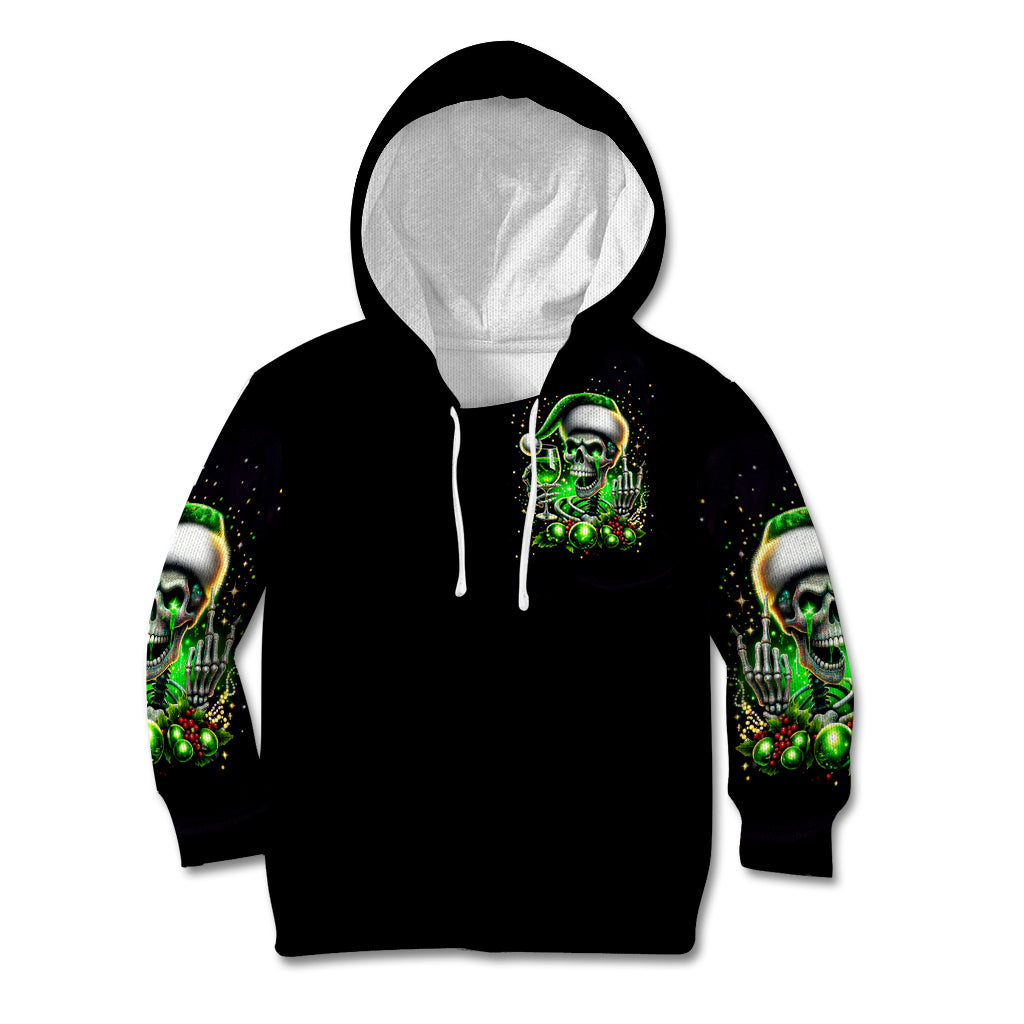 Christmas Skull Kid Hoodie Drink Up Bitches - Wonder Print Shop