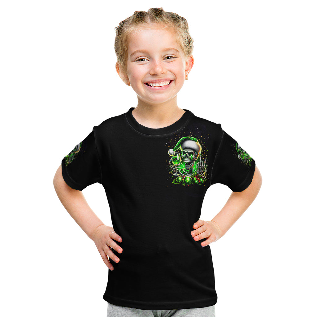 Christmas Skull Kid T Shirt Drink Up Bitches - Wonder Print Shop