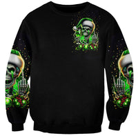 Christmas Skull Sweatshirt Drink Up Bitches - Wonder Print Shop