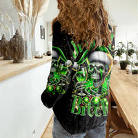 Christmas Skull Women Casual Shirt Drink Up Bitches - Wonder Print Shop
