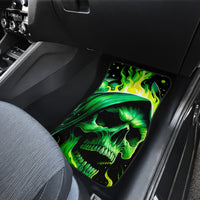 Flame Skull Car Mats Heaven Don't Want Me Hell Afraid I Take Over - Wonder Print Shop