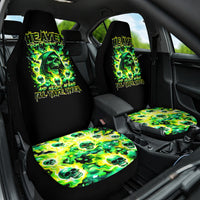 Flame Skull Car Seat Cover Heaven Don't Want Me Hell Afraid I Take Over - Wonder Print Shop