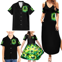 Flame Skull Family Matching Summer Maxi Dress and Hawaiian Shirt Heaven Don't Want Me Hell Afraid I Take Over - Wonder Print Shop