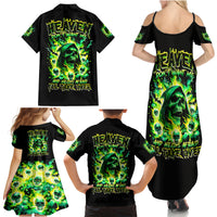 Flame Skull Family Matching Summer Maxi Dress and Hawaiian Shirt Heaven Don't Want Me Hell Afraid I Take Over - Wonder Print Shop