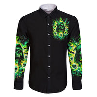 Flame Skull Family Matching Tank Maxi Dress and Hawaiian Shirt Heaven Don't Want Me Hell Afraid I Take Over - Wonder Print Shop