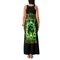 Flame Skull Family Matching Tank Maxi Dress and Hawaiian Shirt Heaven Don't Want Me Hell Afraid I Take Over - Wonder Print Shop