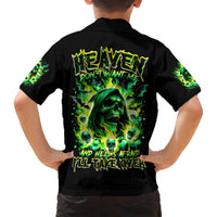 Flame Skull Hawaiian Shirt Heaven Don't Want Me Hell Afraid I Take Over - Wonder Print Shop