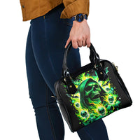 Flame Skull Shoulder Handbag Heaven Don't Want Me Hell Afraid I Take Over DT01