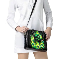 Flame Skull Shoulder Handbag Heaven Don't Want Me Hell Afraid I Take Over DT01