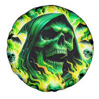 Flame Skull Spare Tire Cover Heaven Don't Want Me Hell Afraid I Take Over - Wonder Print Shop