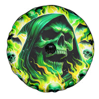 Flame Skull Spare Tire Cover Heaven Don't Want Me Hell Afraid I Take Over - Wonder Print Shop