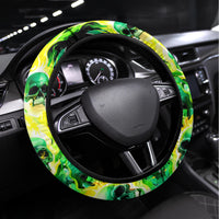 Flame Skull Steering Wheel Cover Heaven Don't Want Me Hell Afraid I Take Over - Wonder Print Shop