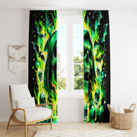 Flame Skull Window Curtain Heaven Don't Want Me Hell Afraid I Take Over - Wonder Print Shop