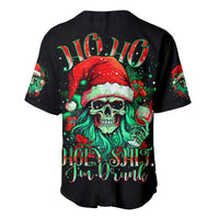 Christmas Skull Baseball Jersey Ho Ho Holy Shit I'm Drink - Wonder Print Shop
