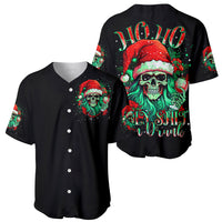 Christmas Skull Baseball Jersey Ho Ho Holy Shit I'm Drink - Wonder Print Shop