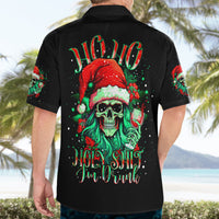 Christmas Skull Hawaiian Shirt Ho Ho Holy Shit I'm Drink - Wonder Print Shop