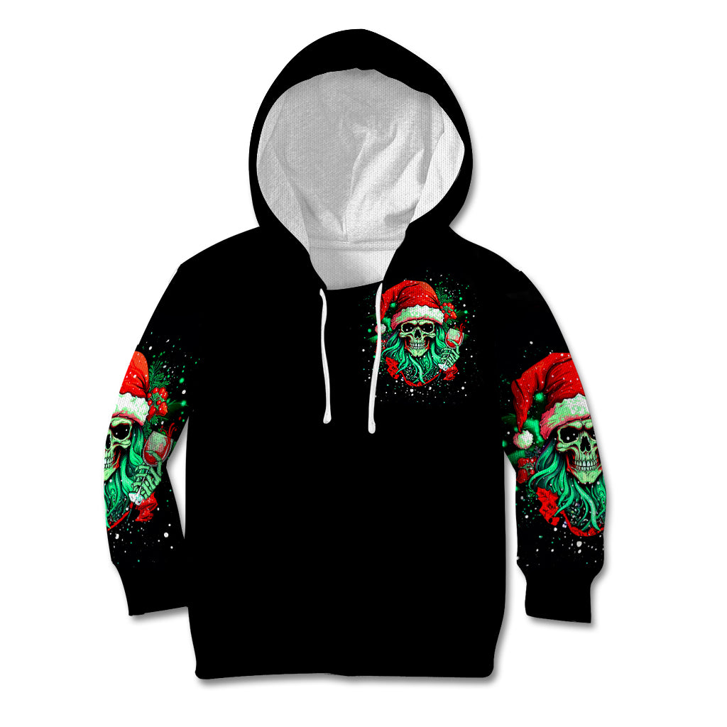 Christmas Skull Kid Hoodie Ho Ho Holy Shit I'm Drink - Wonder Print Shop
