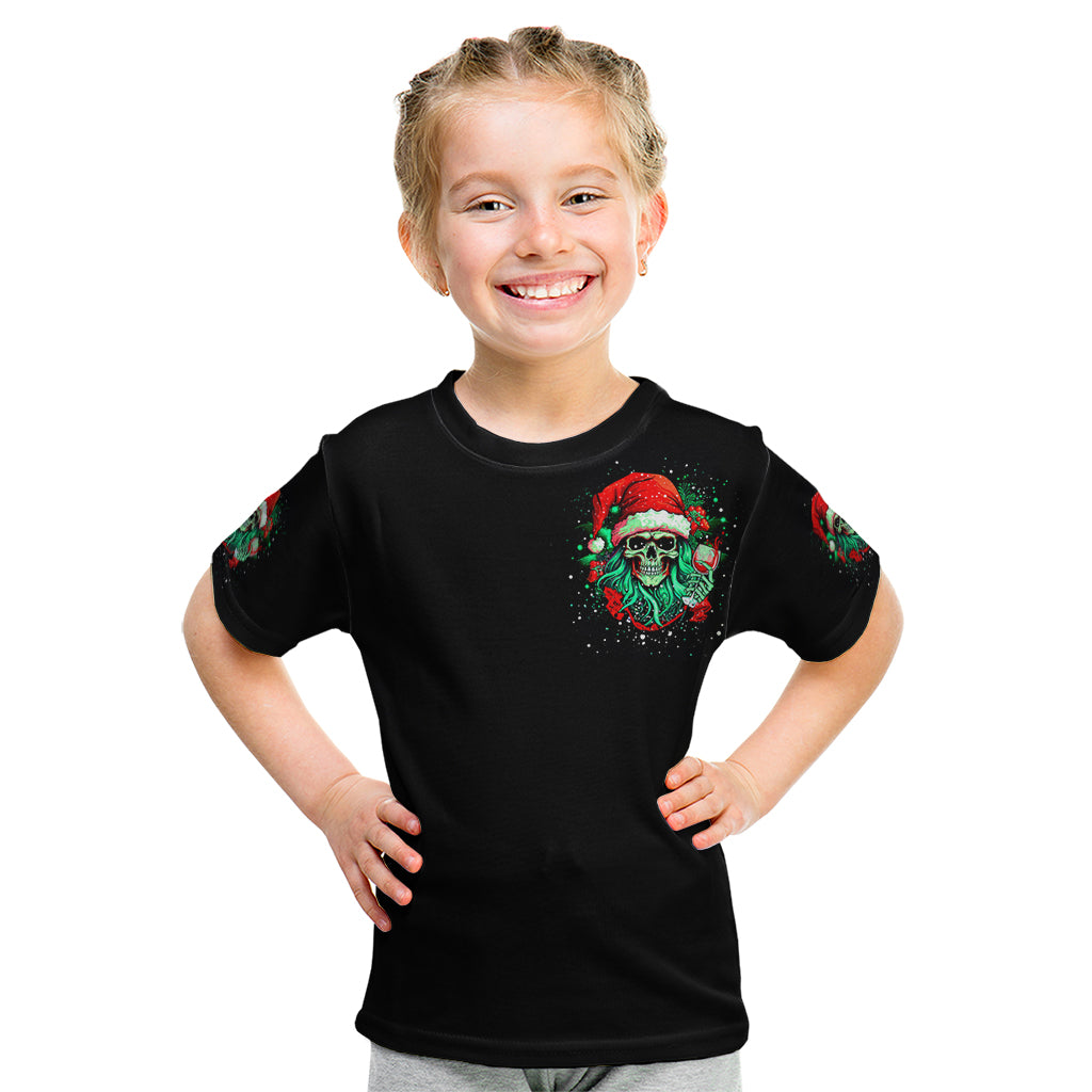 Christmas Skull Kid T Shirt Ho Ho Holy Shit I'm Drink - Wonder Print Shop