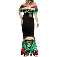 Christmas Skull Mermaid Dress Ho Ho Holy Shit I'm Drink - Wonder Print Shop