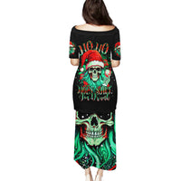 Christmas Skull Puletasi Ho Ho Holy Shit I'm Drink - Wonder Print Shop