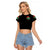 Christmas Skull Raglan Cropped T Shirt Ho Ho Holy Shit I'm Drink - Wonder Print Shop