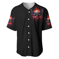 Rose Skull Baseball Jersey I Hold A Beast A Angel And A Crazy Lady In Me - Wonder Print Shop