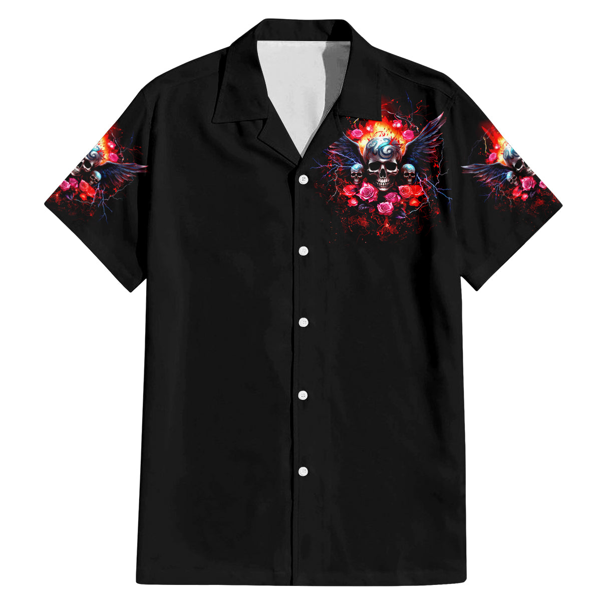 Rose Skull Family Matching Mermaid Dress and Hawaiian Shirt I Hold A Beast A Angel And A Crazy Lady In Me - Wonder Print Shop