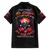 Rose Skull Hawaiian Shirt I Hold A Beast A Angel And A Crazy Lady In Me - Wonder Print Shop