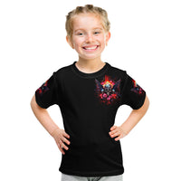 Rose Skull Kid T Shirt I Hold A Beast A Angel And A Crazy Lady In Me - Wonder Print Shop