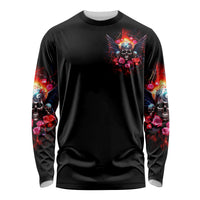 Rose Skull Long Sleeve Shirt I Hold A Beast A Angel And A Crazy Lady In Me - Wonder Print Shop