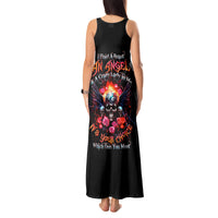 Rose Skull Tank Maxi Dress I Hold A Beast A Angel And A Crazy Lady In Me - Wonder Print Shop