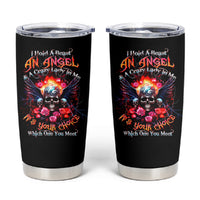 Rose Skull Tumbler Cup I Hold A Beast A Angel And A Crazy Lady In Me - Wonder Print Shop