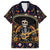 Day of Dead Skull Family Matching Long Sleeve Bodycon Dress and Hawaiian Shirt Sugar Skull Musican - Wonder Print Shop