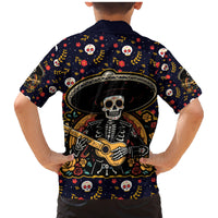 Day of Dead Skull Family Matching Mermaid Dress and Hawaiian Shirt Sugar Skull Musican - Wonder Print Shop