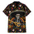Day of Dead Skull Family Matching Off Shoulder Short Dress and Hawaiian Shirt Sugar Skull Musican - Wonder Print Shop