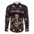 Day of Dead Skull Family Matching Off Shoulder Short Dress and Hawaiian Shirt Sugar Skull Musican - Wonder Print Shop