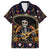 Day of Dead Skull Family Matching Short Sleeve Bodycon Dress and Hawaiian Shirt Sugar Skull Musican - Wonder Print Shop