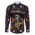 Day of Dead Skull Family Matching Short Sleeve Bodycon Dress and Hawaiian Shirt Sugar Skull Musican - Wonder Print Shop