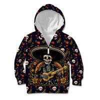 Day of Dead Skull Kid Hoodie Sugar Skull Musican - Wonder Print Shop
