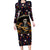 Day of Dead Skull Long Sleeve Bodycon Dress Sugar Skull Musican - Wonder Print Shop