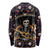 Day of Dead Skull Long Sleeve Shirt Sugar Skull Musican - Wonder Print Shop