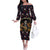 Day of Dead Skull Off The Shoulder Long Sleeve Dress Sugar Skull Musican - Wonder Print Shop