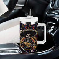 Day of Dead Skull Tumbler With Handle Sugar Skull Musican - Wonder Print Shop