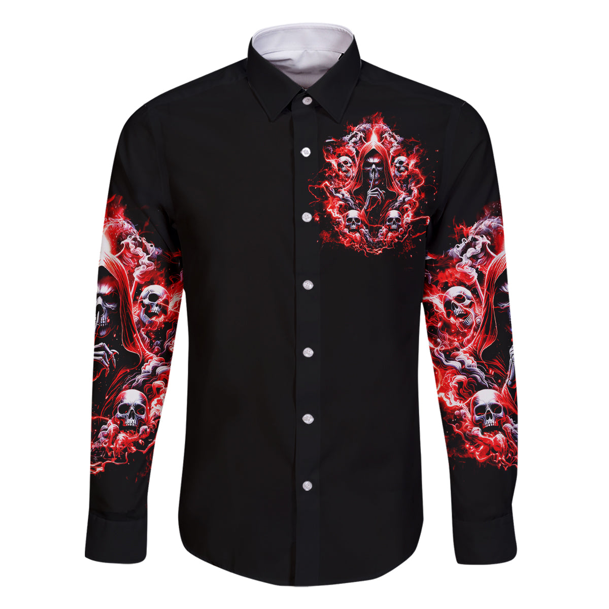 Thunder Skull Family Matching Long Sleeve Bodycon Dress and Hawaiian Shirt Never Mistake My Silence For Weakness - Wonder Print Shop