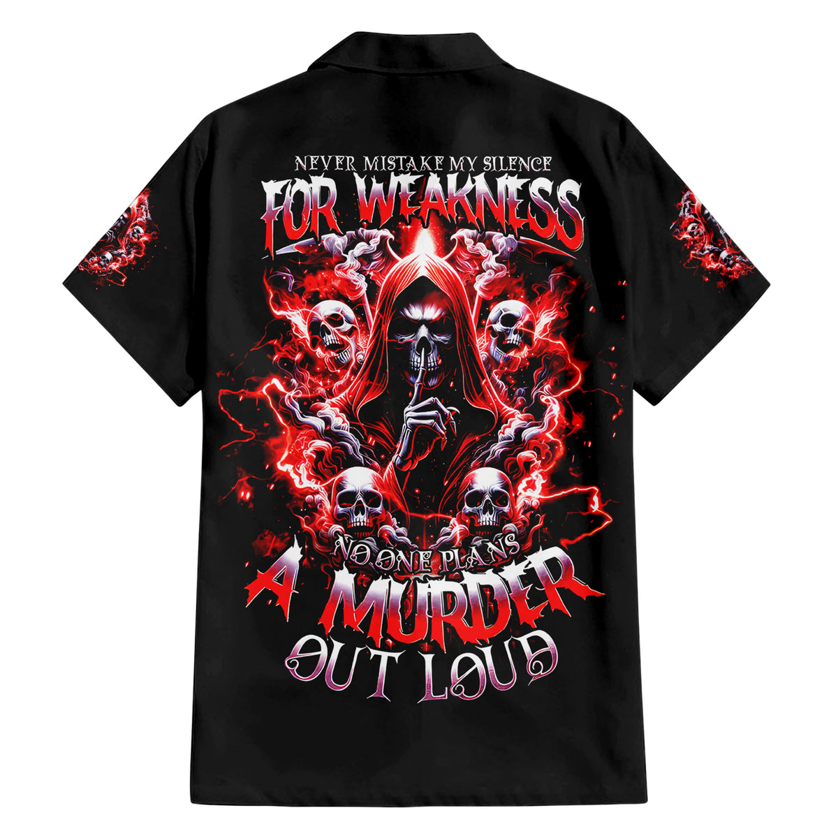 Thunder Skull Hawaiian Shirt Never Mistake My Silence For Weakness - Wonder Print Shop