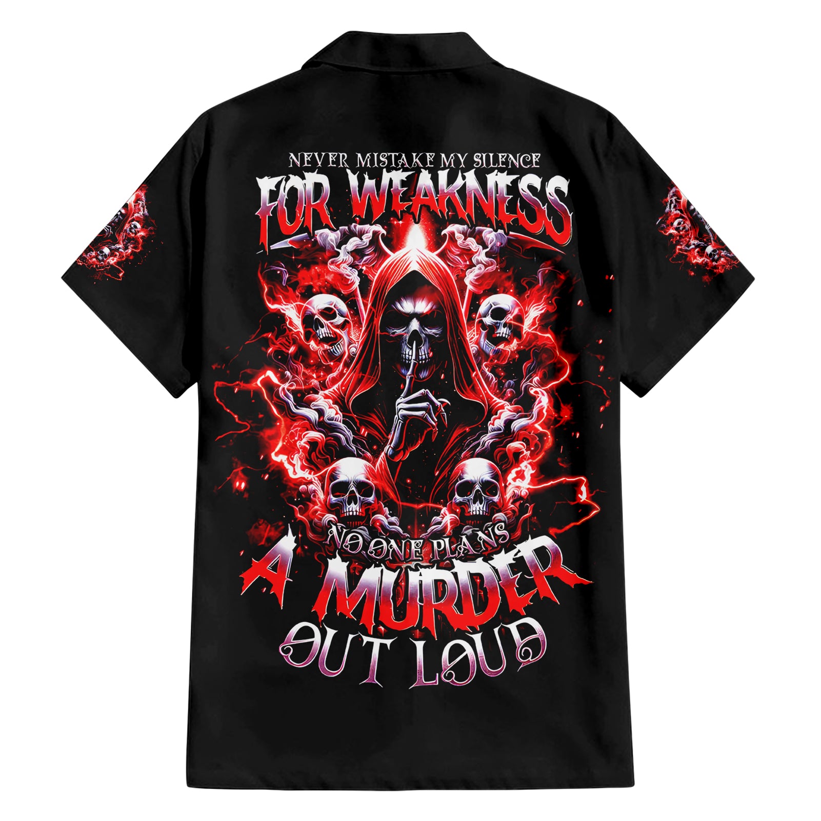 Thunder Skull Hawaiian Shirt Never Mistake My Silence For Weakness - Wonder Print Shop