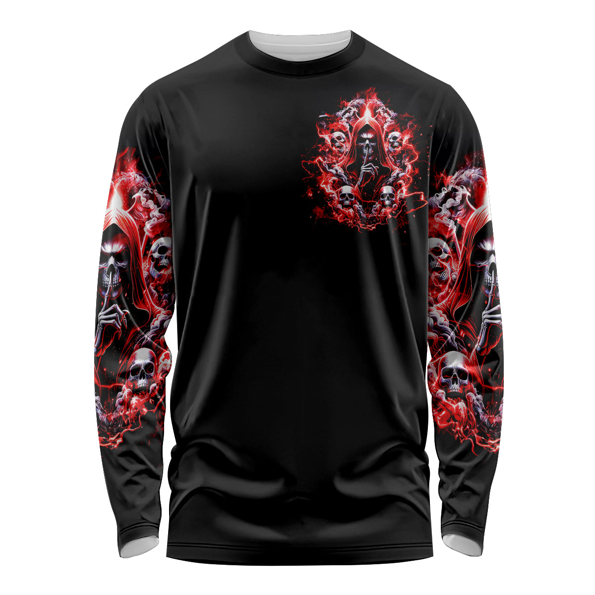 Thunder Skull Long Sleeve Shirt Never Mistake My Silence For Weakness - Wonder Print Shop