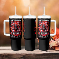 Thunder Skull Tumbler With Handle Never Mistake My Silence For Weakness - Wonder Print Shop